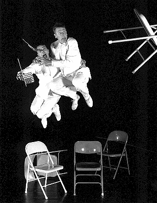 Matthew Child and Dudley Brooks in 'Upchairs Downchairs' -- photot by Steve Savage