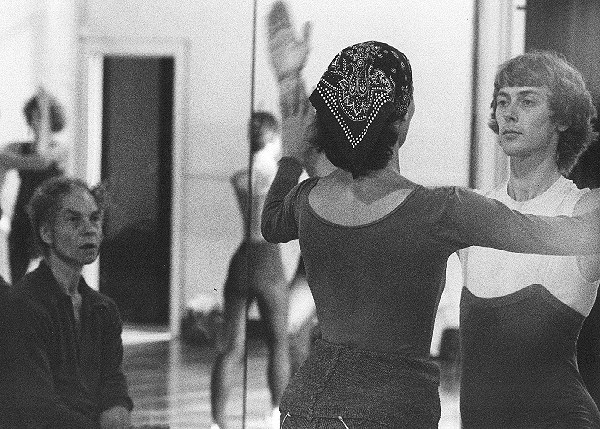 Merce Cunningham, Michelle Larson, and Dudley Brooks -- photo by Gary Sinick