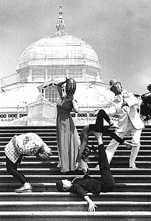 (top) Rose Gray, Dudley Brooks, (bottom) Sandra Feusi, Wendy Parkman, Olivia Rogers in 'Facade' -- photo by John Rogers